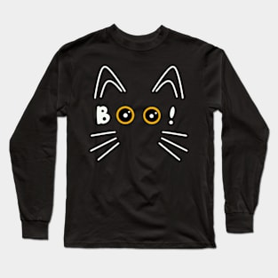 Boo! Halloween Cat Long Sleeve T-Shirt